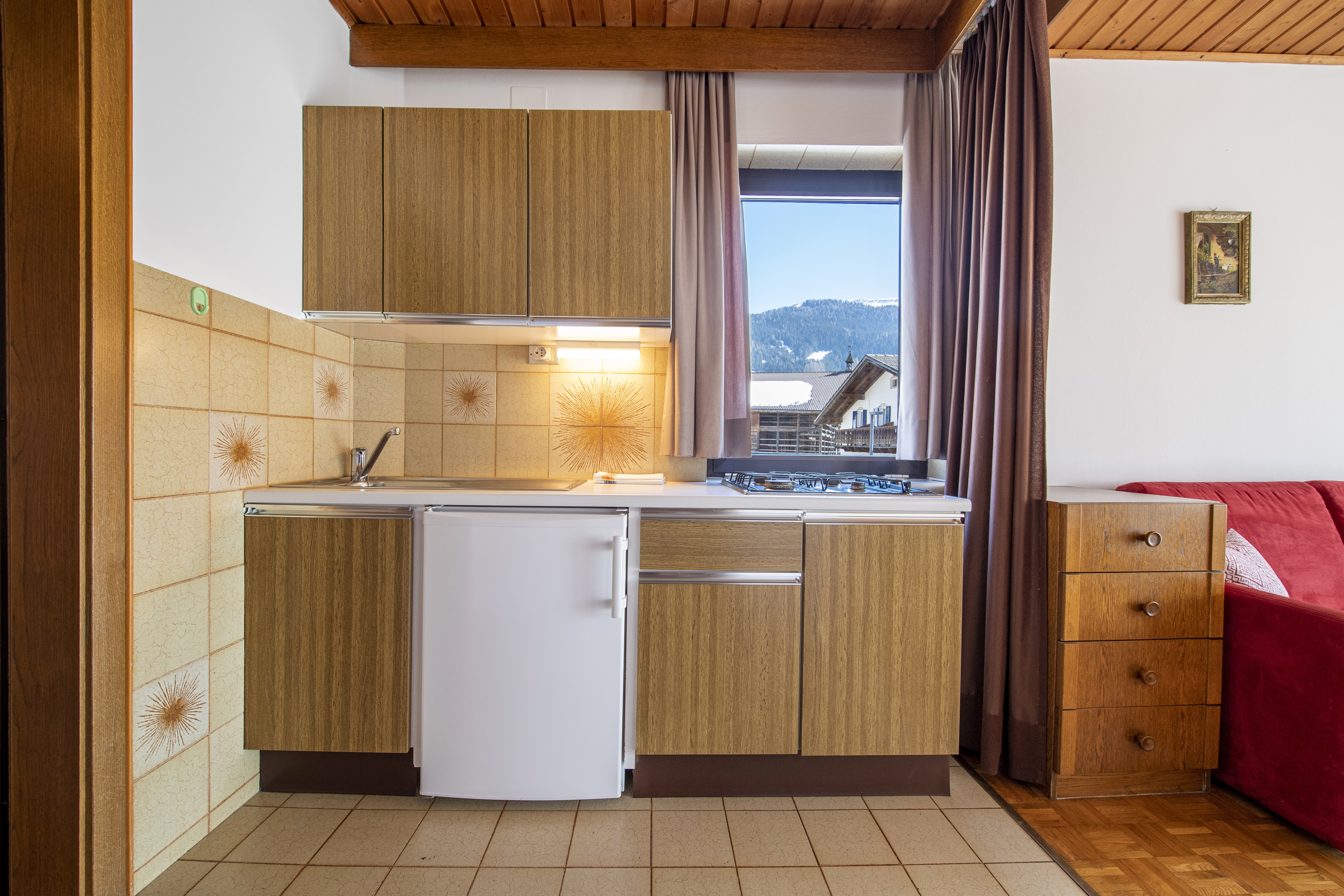 Ferienwohnung mit 1 Schlafzimmer und Terrasse – Wolkenstein, Gröden · 1 Schlafzimmer