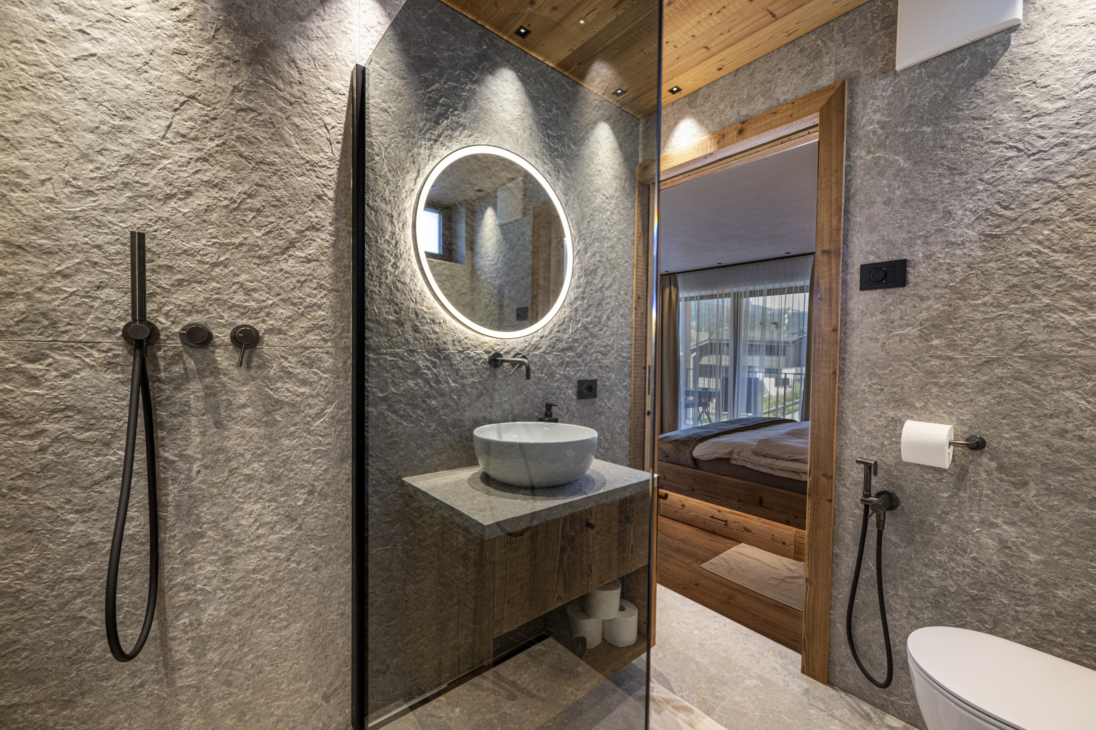 Meisules - Two-Bedroom apartment with Private Sauna and panoramic terrace – Santa Cristina, Val Gardena · 2 Sleeping room